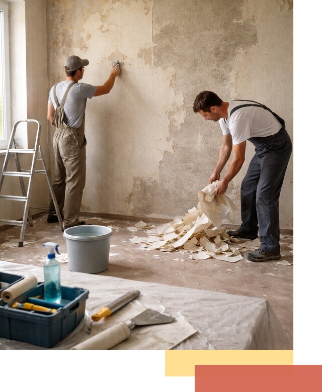 Снятие старых обоев в Малгобеке быстро и качественно