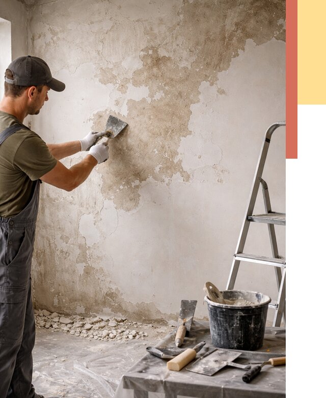 Снятие старой шпаклевки в Малгобеке от 1909 руб. — быстро и недорого | ОТДЕЛОЧНИК-Млг