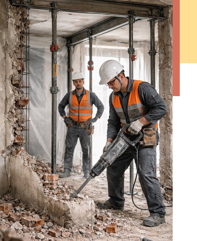 Снос несущих стен в Малгобеке от 10576 руб. — демонтаж несущей стены под ключ | ОТДЕЛОЧНИК-Млг