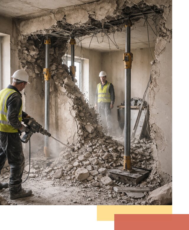 Снос несущих стен в Малгобеке с гарантией безопасности и качества