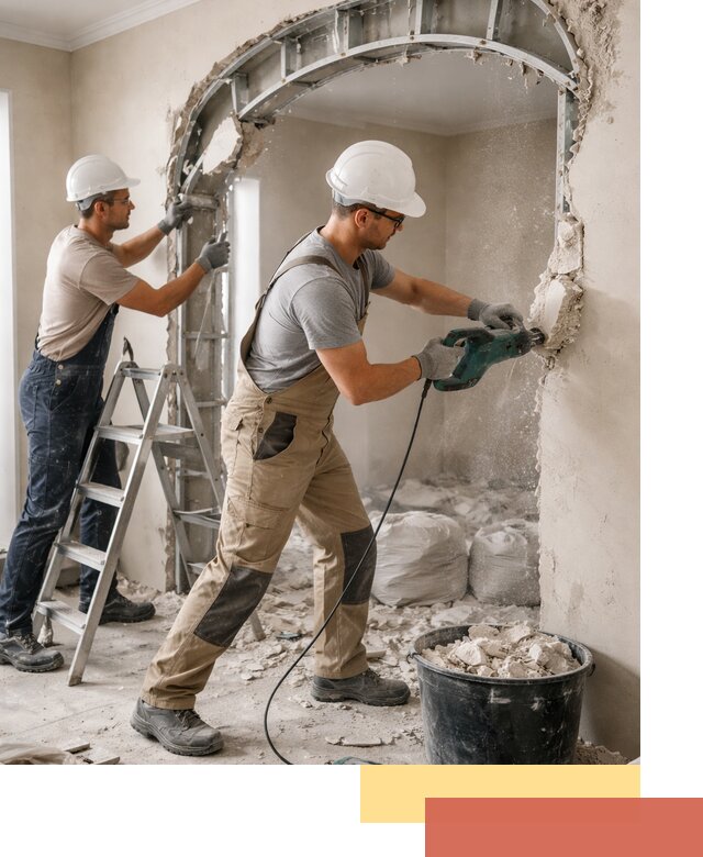 Демонтаж гипсокартонной арки в Малгобеке быстро и аккуратно