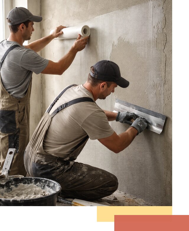 Армирование стен стеклосеткой в Малгобеке для прочной отделки