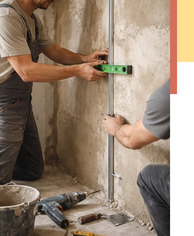 Установка штукатурных маяков в Малгобеке от 7223 руб. — быстро и недорого | ОТДЕЛОЧНИК-Млг