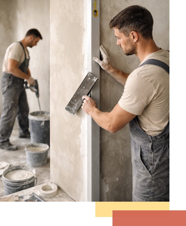 Выведение углов стен в Малгобеке: монтаж и оштукатуривание