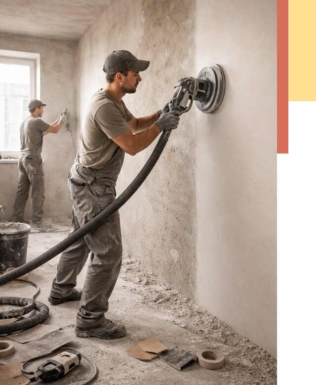 Шлифовка стен в Малгобеке от 1238 руб/м2 — быстро и недорого | ОТДЕЛОЧНИК-Млг