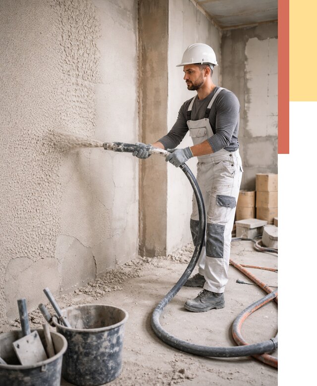 Машинная штукатурка стен в Малгобеке под ключ от 6707 руб./м2 | ОТДЕЛОЧНИК-Млг