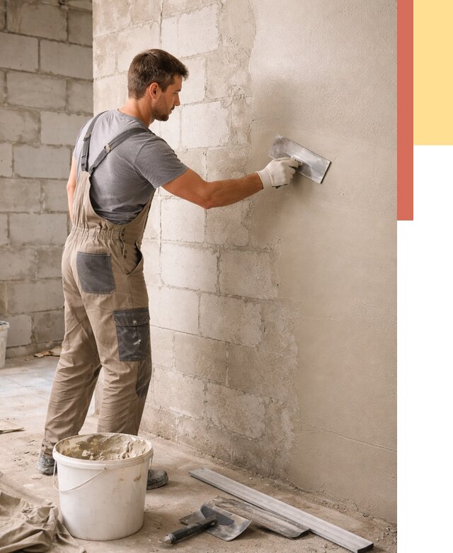 Штукатурка стен из газобетона в Малгобеке от 2167 руб./м2 — быстро и недорого | ОТДЕЛОЧНИК-Млг