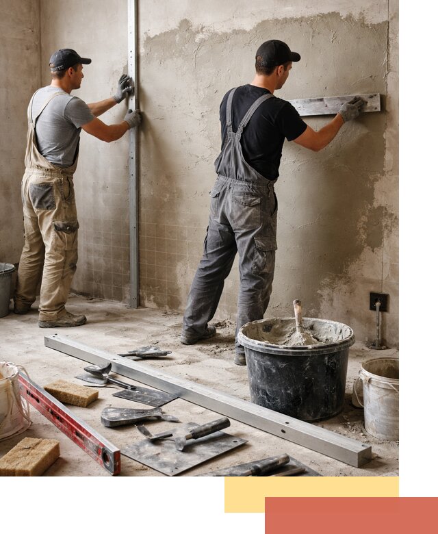 Профессиональная штукатурка стен под плитку в Малгобеке