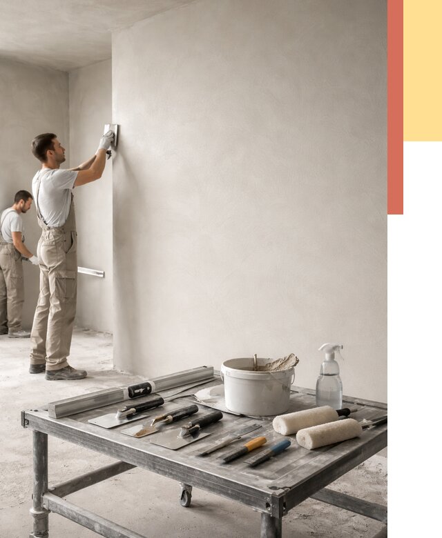 Штукатурка стен под покраску в Малгобеке от 4643 руб./м² — качественно и недорого | ОТДЕЛОЧНИК-Млг