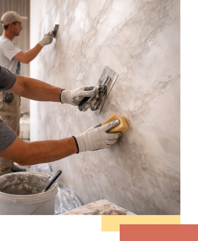 Декоративная штукатурка под мрамор в Малгобеке для стен и потолков