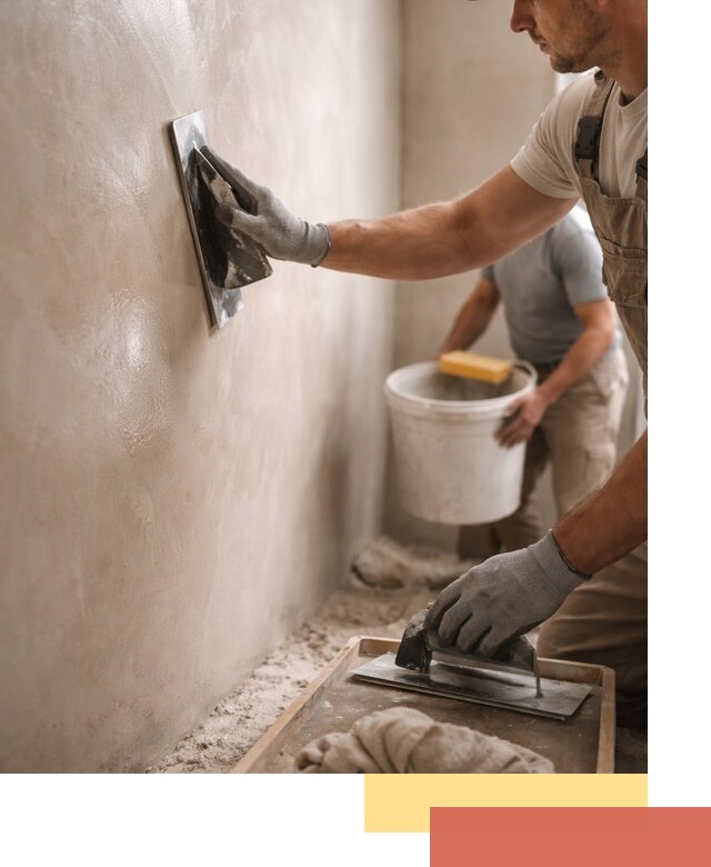 Нанесение марокканской штукатурки таделакт в Малгобеке
