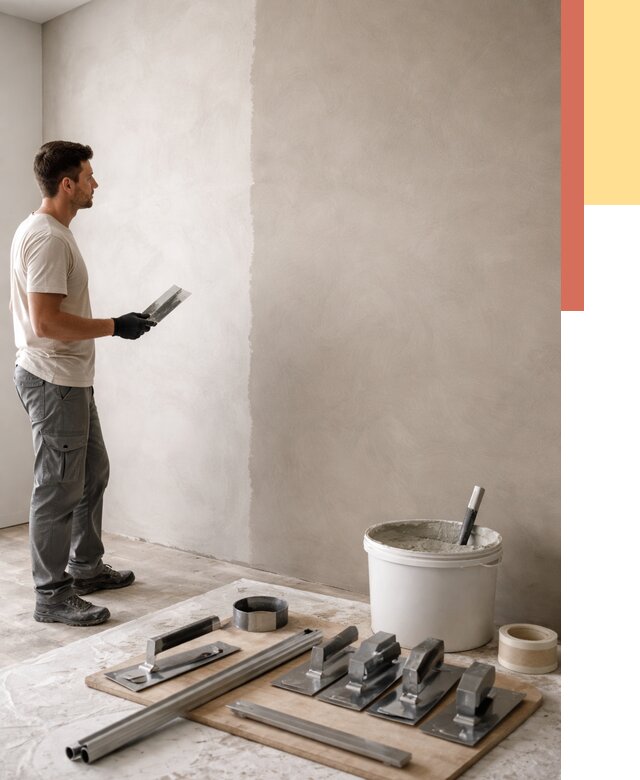 Нанесение микроцемента на стены в Малгобеке от 3302 руб./м2 под ключ | ОТДЕЛОЧНИК-Млг