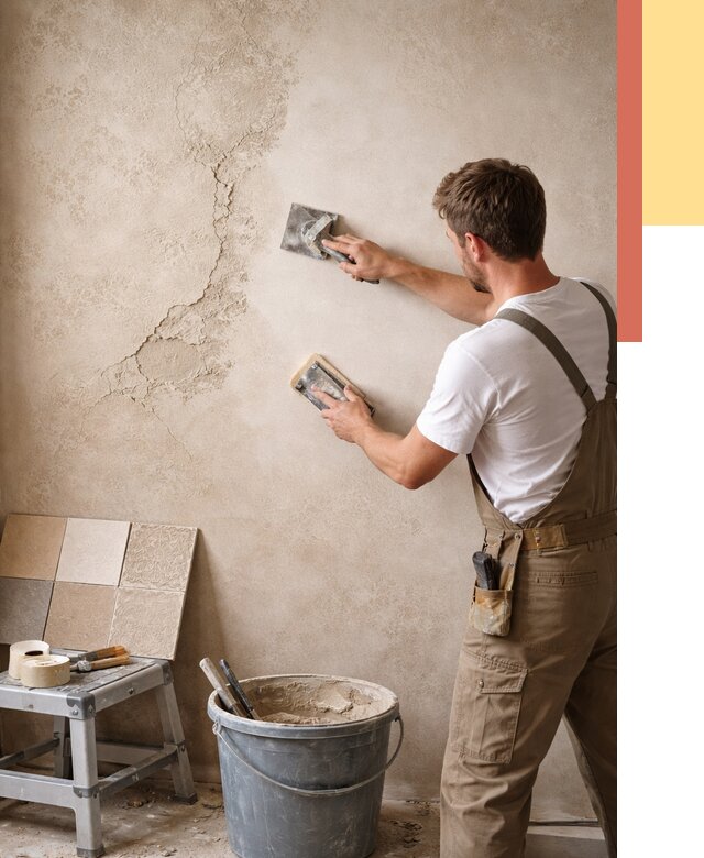 Ремонт декоративной штукатурки в Малгобеке от 4643 руб. под ключ | ОТДЕЛОЧНИК-Млг