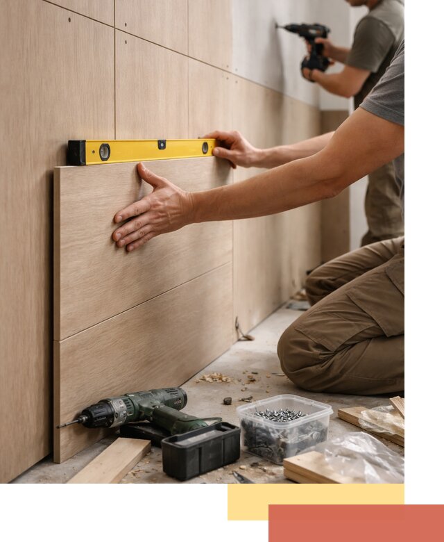 Профессиональный монтаж МДФ панелей на стены в Малгобеке