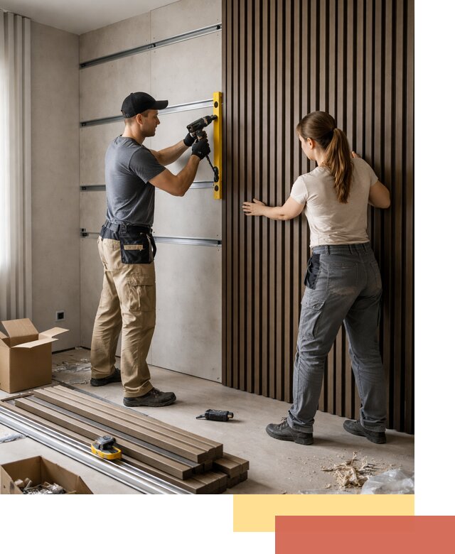 Монтаж реечных панелей на стены в Малгобеке