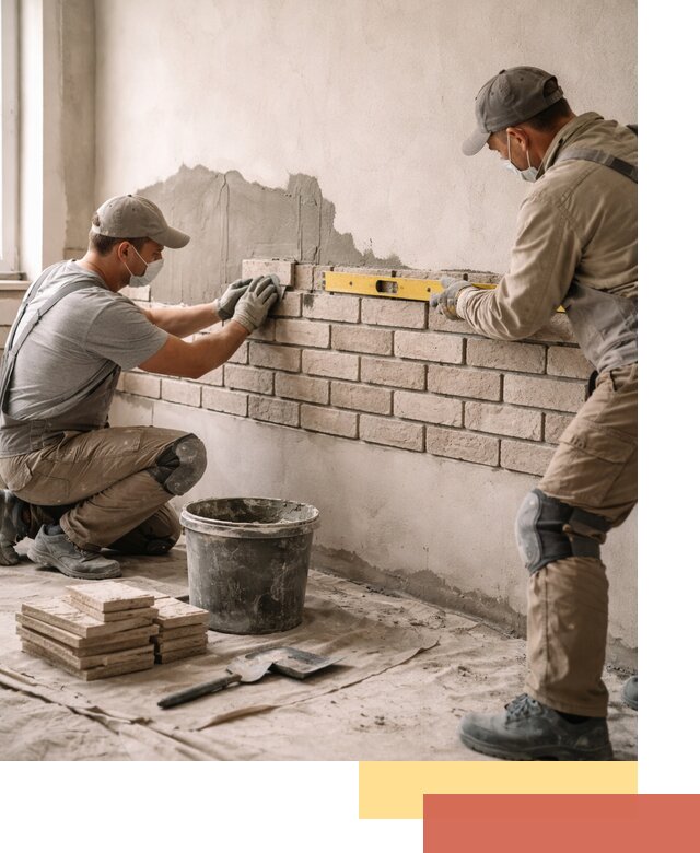 Монтаж декоративного кирпича профессионально в Малгобеке