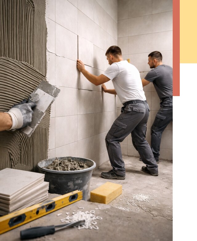 Укладка плитки на стены в Малгобеке от 877 руб. — качественно и недорого | ОТДЕЛОЧНИК-Млг