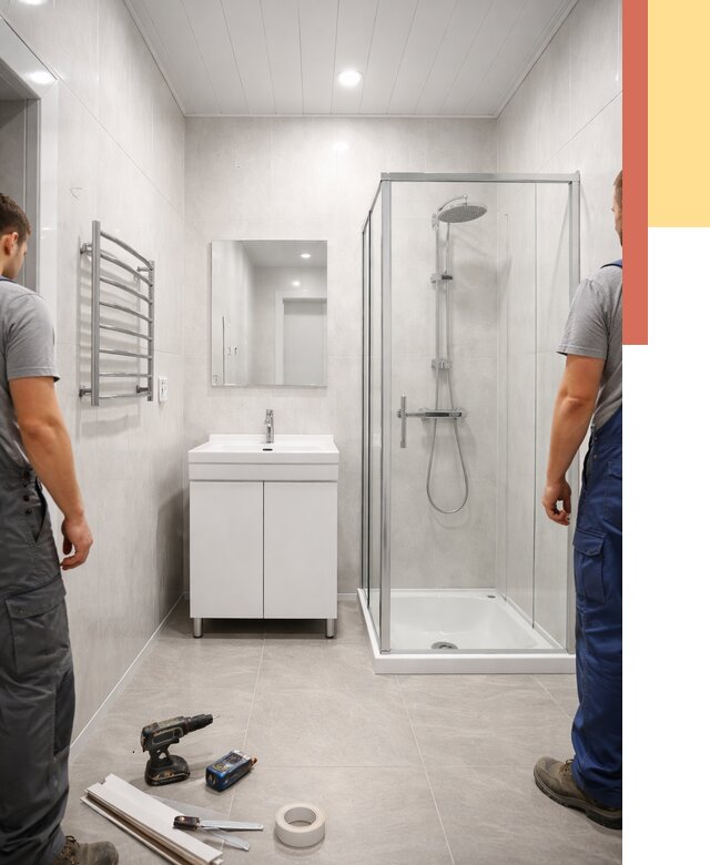 Отделка ванной комнаты панелями ПВХ в Малгобеке от 4643 руб. за м2 | ОТДЕЛОЧНИК-Млг