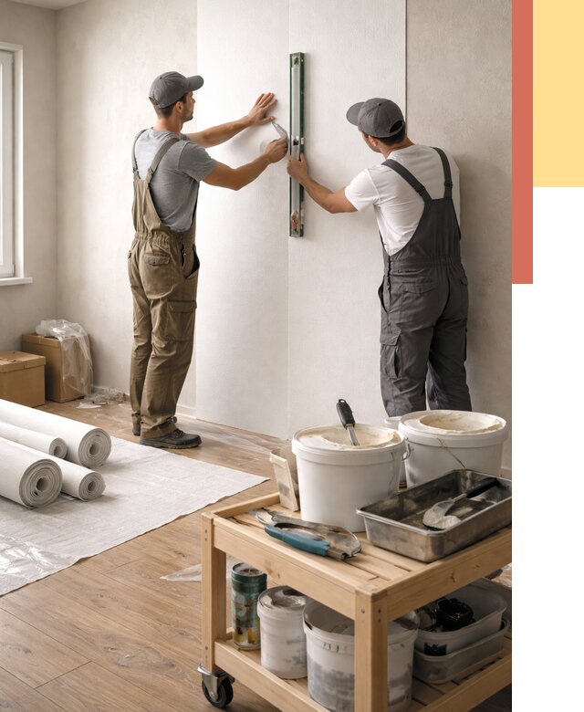 Поклейка стеклообоев в Малгобеке от 6707 руб. за м2 — быстро и недорого | ОТДЕЛОЧНИК-Млг