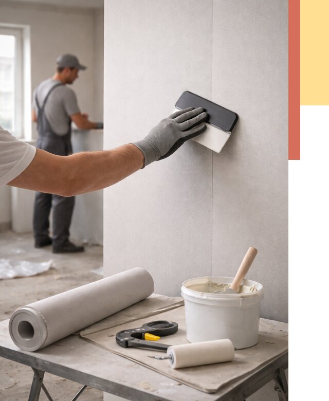 Поклейка обоев под покраску в Малгобеке от 3611 руб. за м2 | ОТДЕЛОЧНИК-Млг