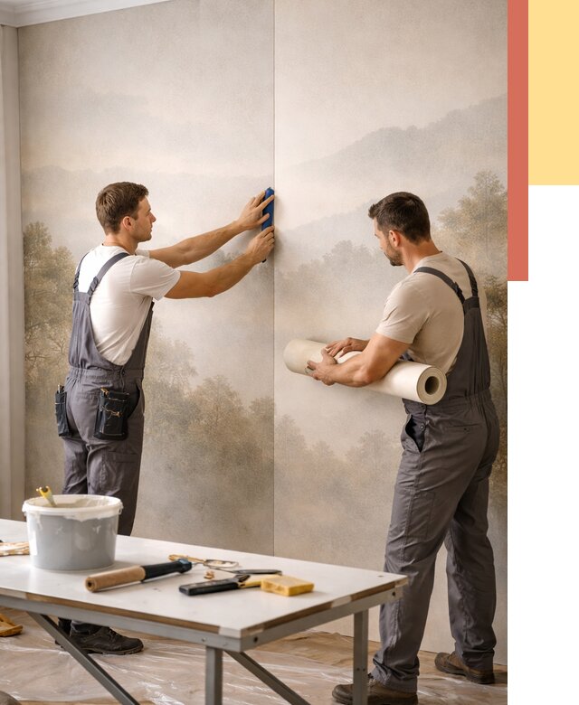 Поклейка фотообоев в Малгобеке от 8770 руб/м² — быстро и недорого | ОТДЕЛОЧНИК-Млг