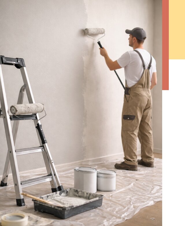 Покраска стен латексной краской в Малгобеке от 4643 руб. за м2 | ОТДЕЛОЧНИК-Млг