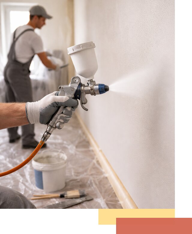 Покраска стен краскопультом в Малгобеке быстро и качественно