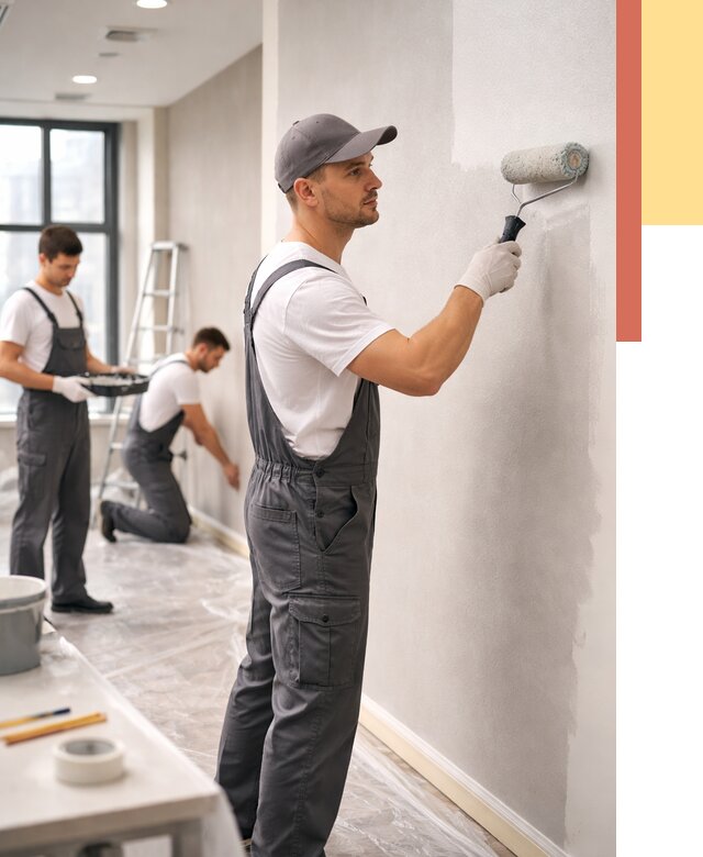 Покраска стен в офисе в Малгобеке от 8770 руб. — быстро и недорого | ОТДЕЛОЧНИК-Млг