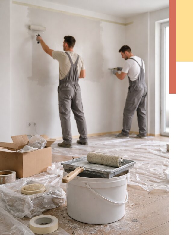 Покраска стен в квартире в Малгобеке от 2580 руб/м2 — быстро и недорого | ОТДЕЛОЧНИК-Млг