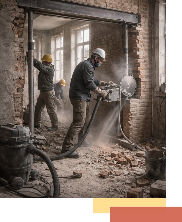 Прорезка проема в стене под дверной или оконный проем в Малгобеке