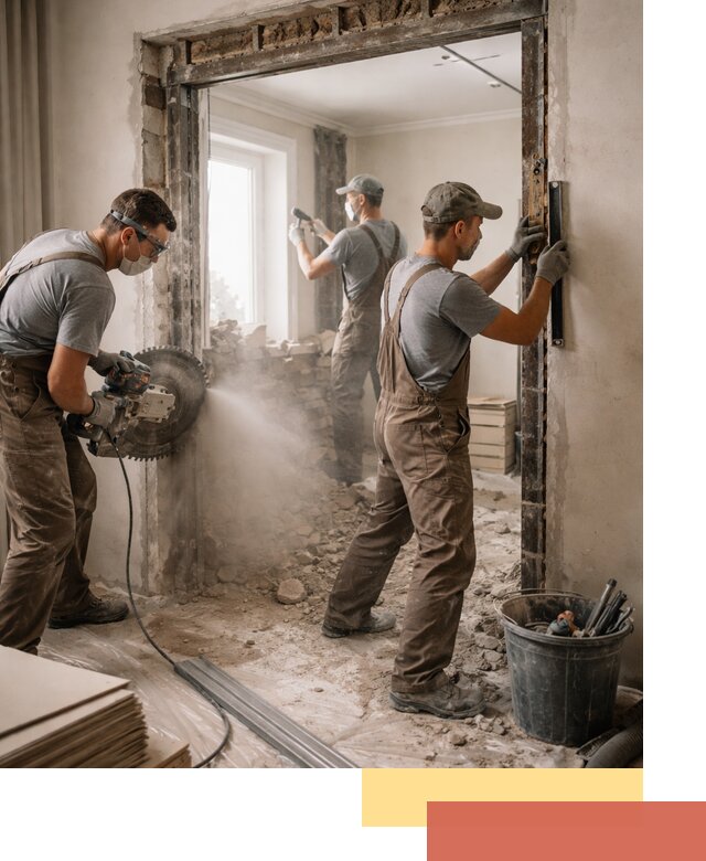 Расширение дверного проема под установку новой двери в Малгобеке