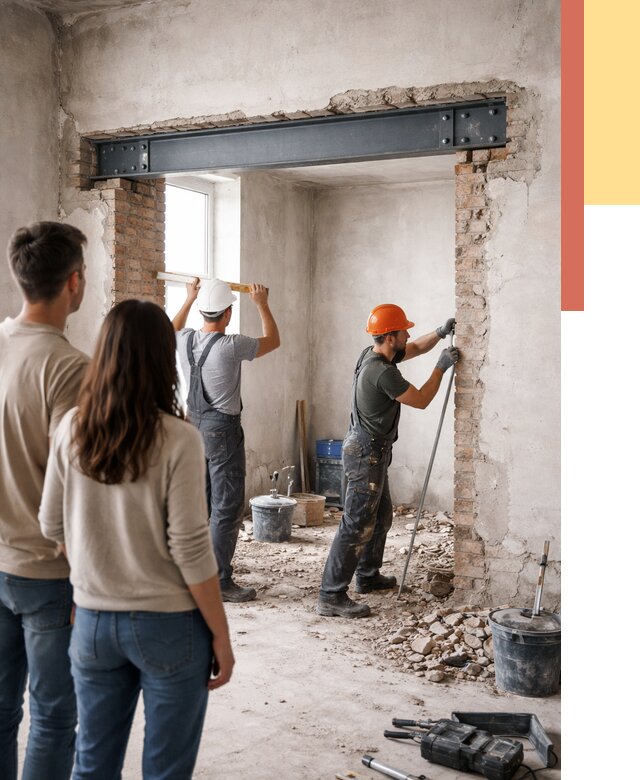 Усиление проема в стене в Малгобеке от 9802 руб. — усиление дверного проема металлоконструкцией | ОТДЕЛОЧНИК-Млг