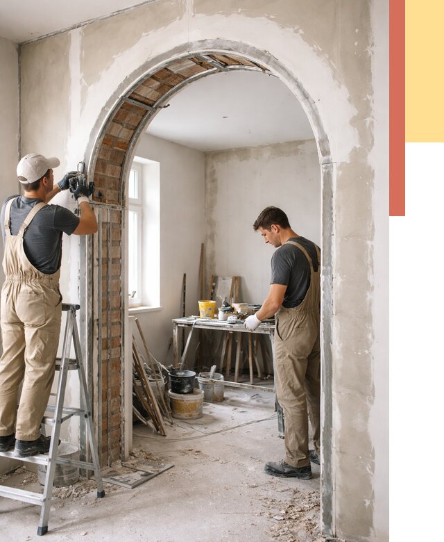 Устройство арочного проема в Малгобеке от 9802 руб. под ключ — быстро и недорого | ОТДЕЛОЧНИК-Млг