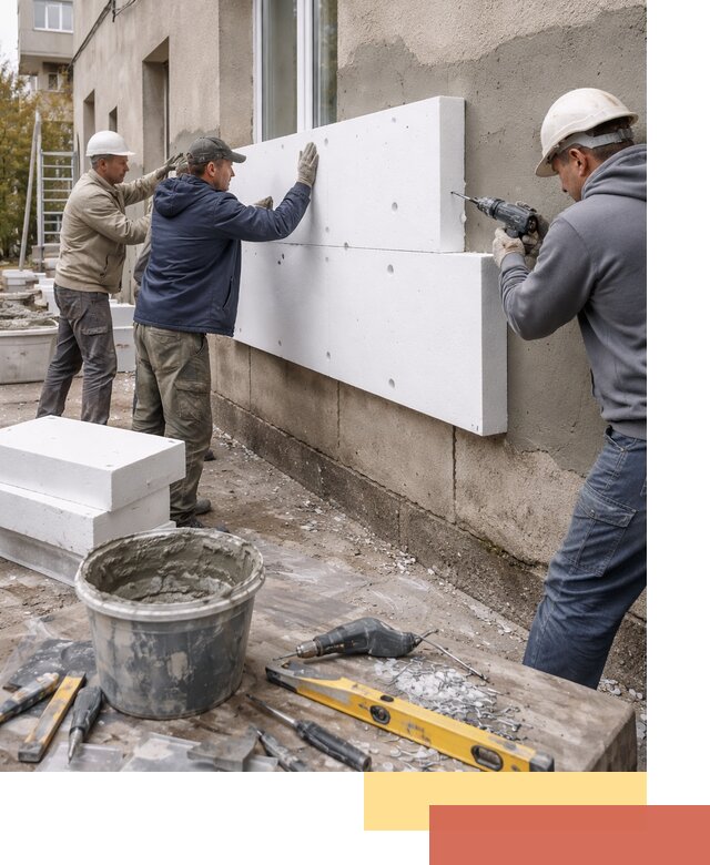 Утепление наружных стен пенопластом в Малгобеке