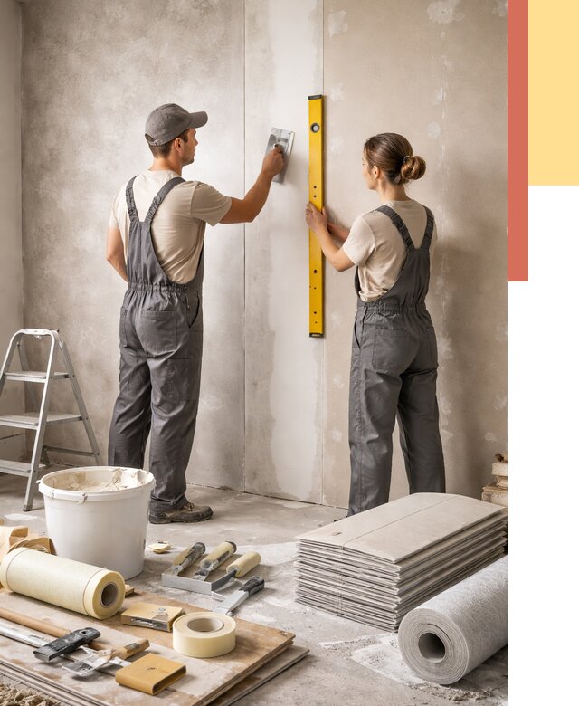 Отделка стен в Малгобеке от 1548 руб/м² — недорого, быстро, под ключ | ОТДЕЛОЧНИК-Млг