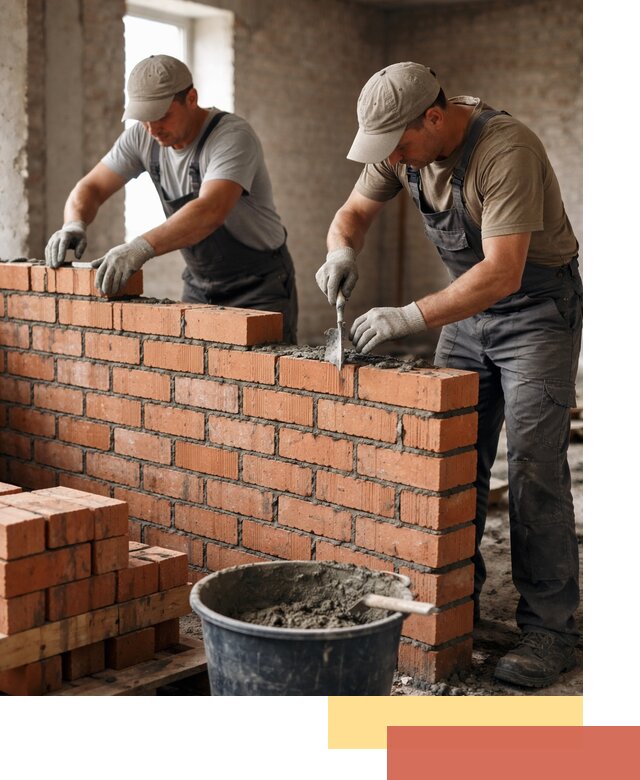 Кладка кирпичных перегородок под ключ в Малгобеке