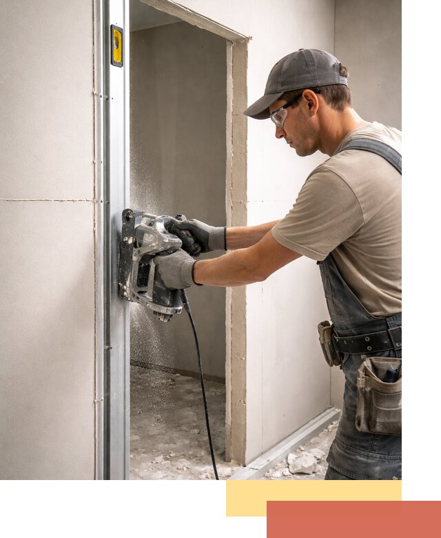 Устройство дверного проема в перегородке в Малгобеке