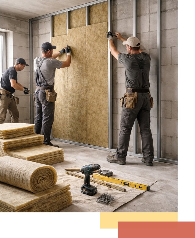 Шумоизоляция перегородок из блоков в Малгобеке — монтаж и защита шумоизоляцией