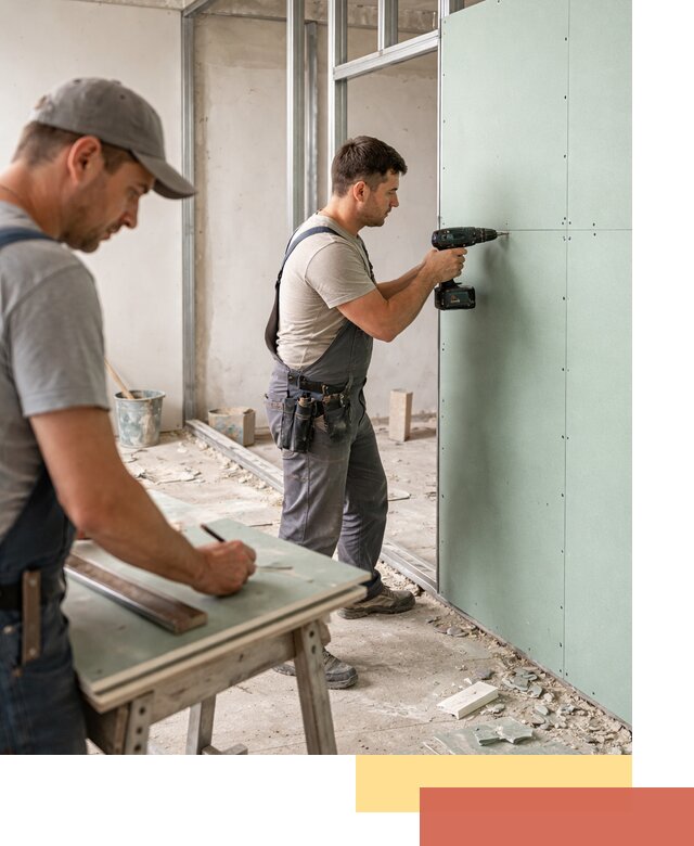 Перегородки из влагостойкого гипсокартона под ключ в Малгобеке