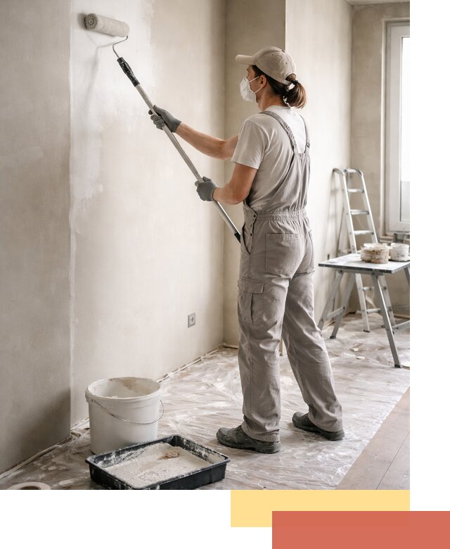 Покраска перегородок из гипсокартона в Малгобеке качественно и недорого