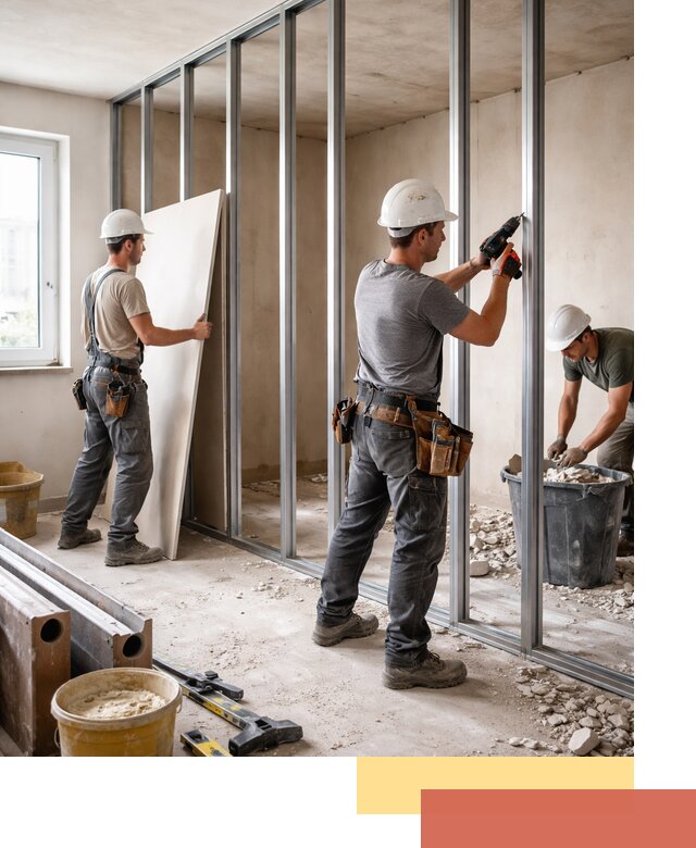 Перенос гипсокартонной перегородки в Малгобеке профессионально и быстро