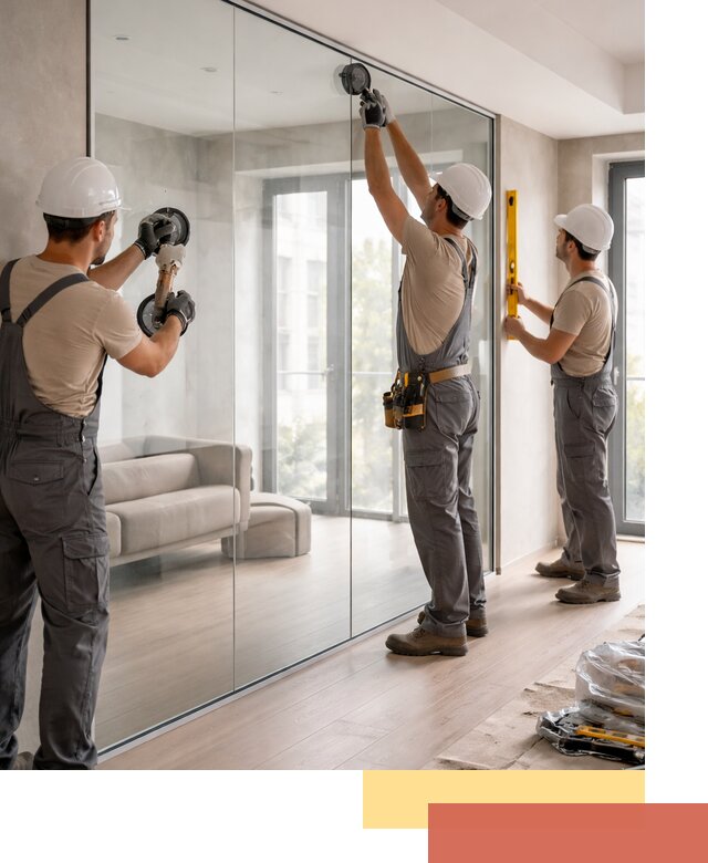 Перегородки из закаленного стекла в Малгобеке для офисов и квартир