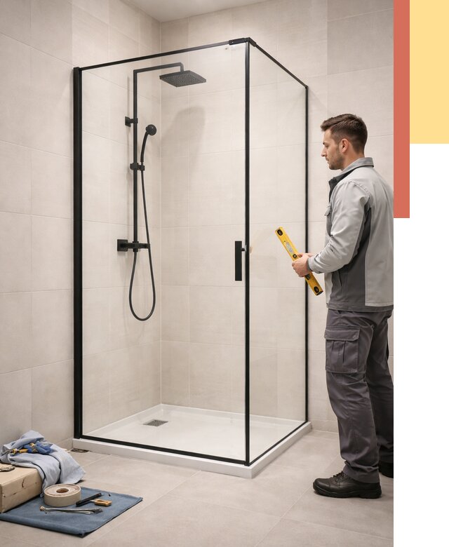 Стеклянные перегородки для душа в Малгобеке от 12898 руб. | Монтаж под ключ — ОТДЕЛОЧНИК-Млг