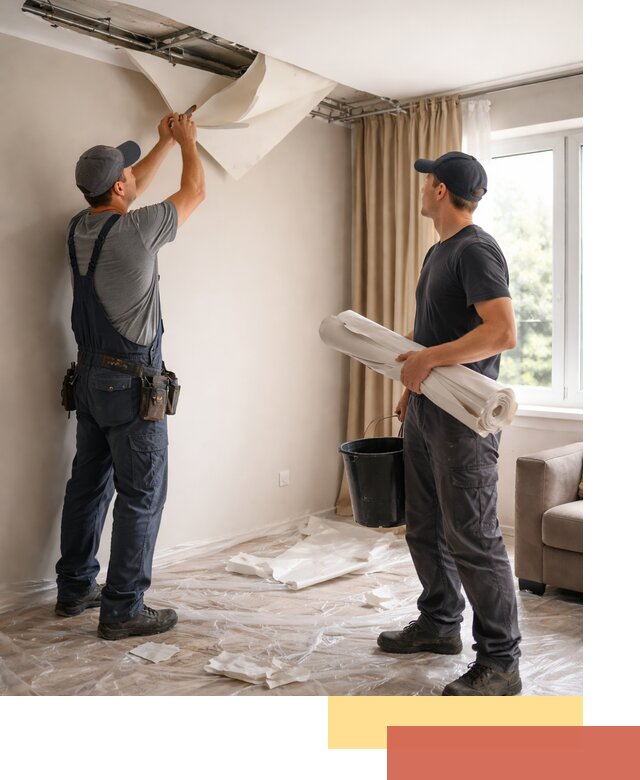 Демонтаж натяжного потолка в Малгобеке быстро и аккуратно