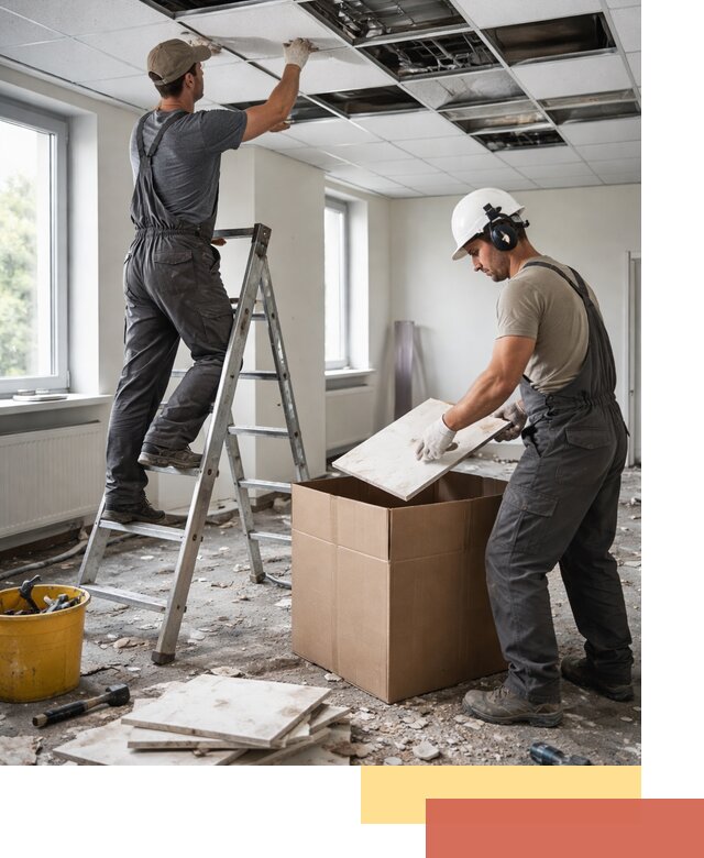 Демонтаж потолочной плитки в Малгобеке быстро и аккуратно