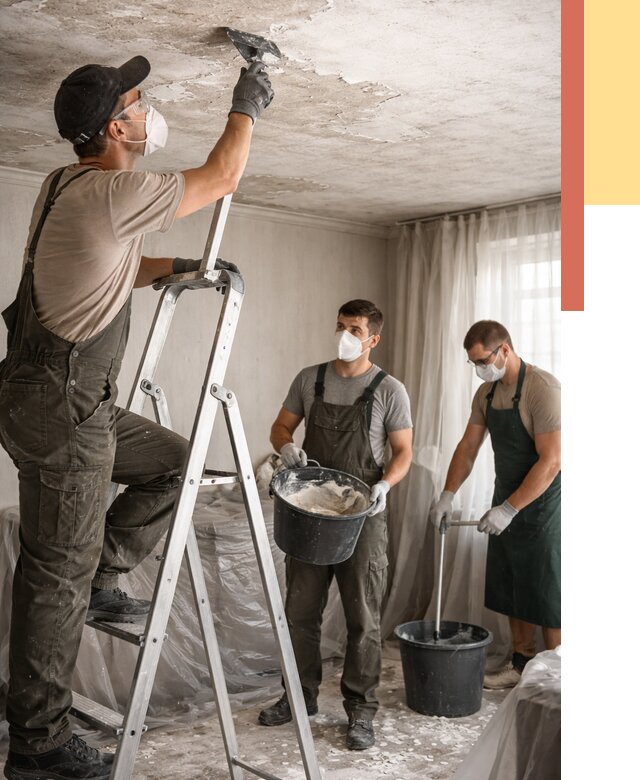 Удаление побелки с потолка в Малгобеке от 2580 руб. быстро и недорого | ОТДЕЛОЧНИК-Млг