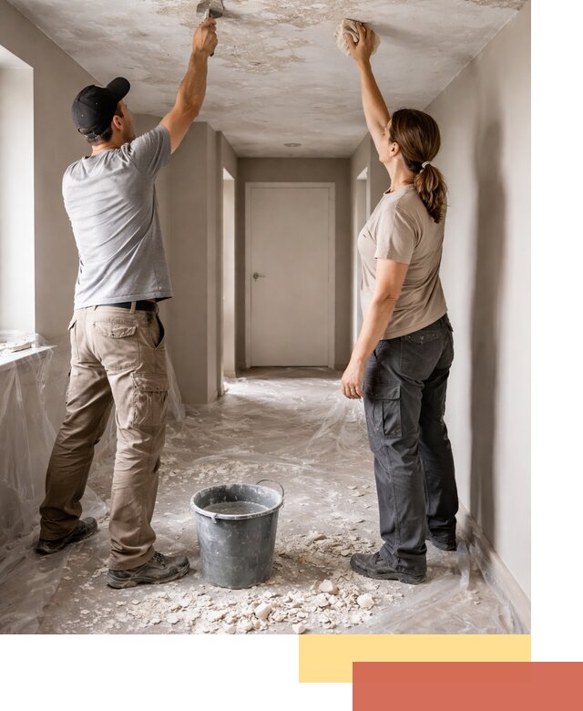 Удаление побелки с потолка в Малгобеке — быстро и аккуратно