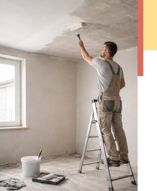 Грунтовка потолка в Малгобеке от 2580 руб. — быстро и недорого | ОТДЕЛОЧНИК-Млг