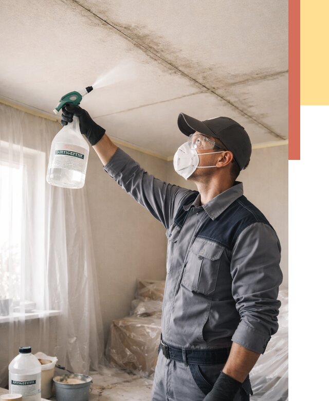 Антисептическая обработка потолка в Малгобеке от 2580 руб. | ОТДЕЛОЧНИК-Млг