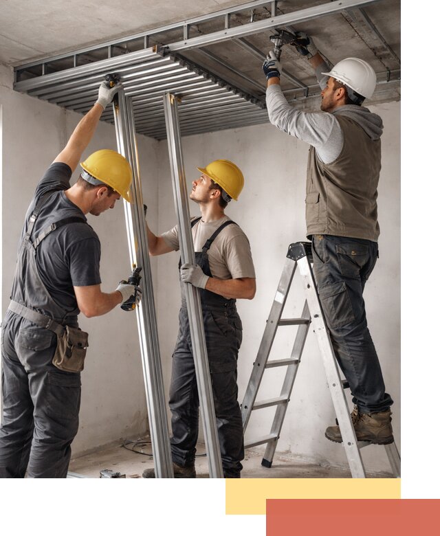 Монтаж реечного потолка под ключ в Малгобеке